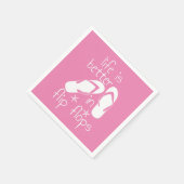 人生はビーチサンダル スタンダードカクテルナプキン (角)