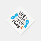 人生はビーチサンダル スタンダードカクテルナプキン (角)