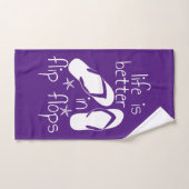 人生はビーチサンダル ハンドタオル (ハンドタオル)