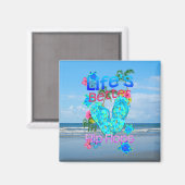 人生はビーチサンダル マグネット (正面/裏面)