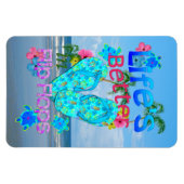 人生はビーチサンダル マグネット (横)