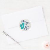 人生はビーチサンダル ラウンドシール (封筒)