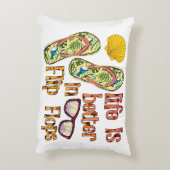 人生はビーチサンダル |夏の雰囲気 アクセントクッション (裏面(縦))