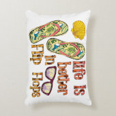 人生はビーチサンダル |夏の雰囲気 アクセントクッション (正面(垂直))