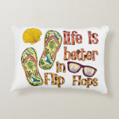 人生はビーチサンダル |夏の雰囲気 アクセントクッション (裏面)