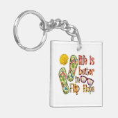 人生はビーチサンダル |夏の雰囲気 キーホルダー (正面左)