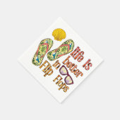 人生はビーチサンダル |夏の雰囲気 スタンダードカクテルナプキン (角)