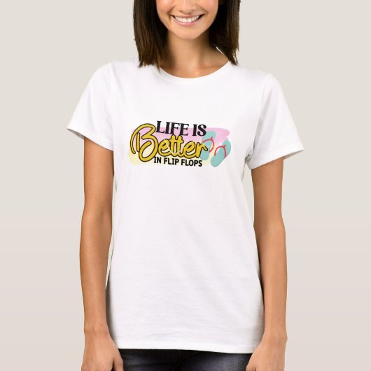 人生はビーチサンダル Tシャツ (正面)