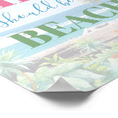 人生はビーチタイポグラフィポスターだ ポスター (角)