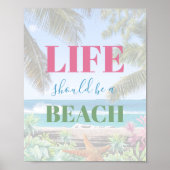 人生はビーチタイポグラフィポスターだ ポスター (正面)