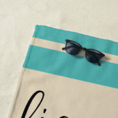 人生はビーチターコイズビーチサンダル ビーチタオル (インサイチュ)