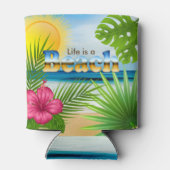 人生はビーチデザイン 缶クーラー (裏面)