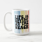 人生はビーチマグで良い コーヒーマグカップ (左)