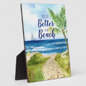 人生はビーチ引用文 フォトプラーク (側面)