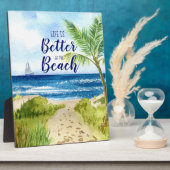 人生はビーチ引用文 フォトプラーク (側面)