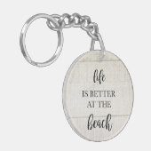 人生はビーチ沿岸で良い キーホルダー (正面左)