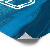 人生はビーチ沿岸のモダン方がカスタム良い ポスター (角)