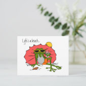 人生はビーチ...カガエルのビーチ ポストカード (スタンド正面)