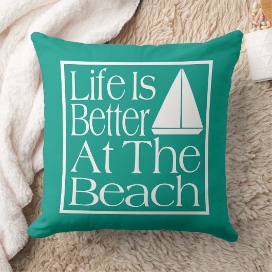 人生はビーチ クッション (ブランケット)