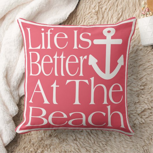 人生はビーチ クッション (ブランケット)