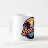 人生はビーチ コーヒーマグカップ (正面左)