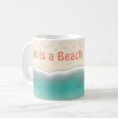 人生はビーチ コーヒーマグカップ (正面左)