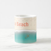 人生はビーチ コーヒーマグカップ (中央)
