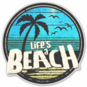 人生はビーチ シール (正面)