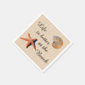 人生はビーチ スタンダードカクテルナプキン (角)