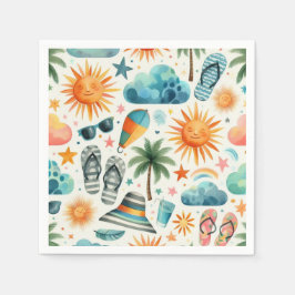 人生はビーチ スタンダードカクテルナプキン