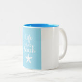 人生はビーチ ツートーンマグカップ (正面右)