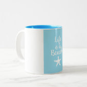 人生はビーチ ツートーンマグカップ (正面左)