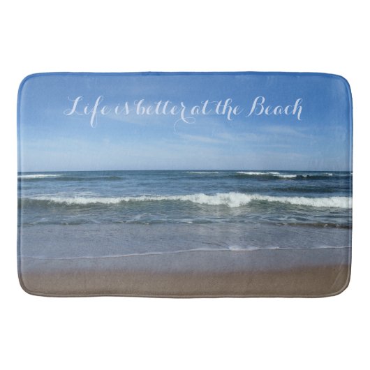 人生はビーチ バスマット (正面)