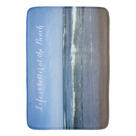 人生はビーチ バスマット (正面縦)