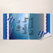 人生はビーチ ビーチタオル (正面)