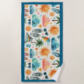 人生はビーチ ビーチタオル (正面)