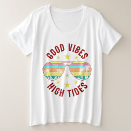 人生はビーチ プラスサイズTシャツ