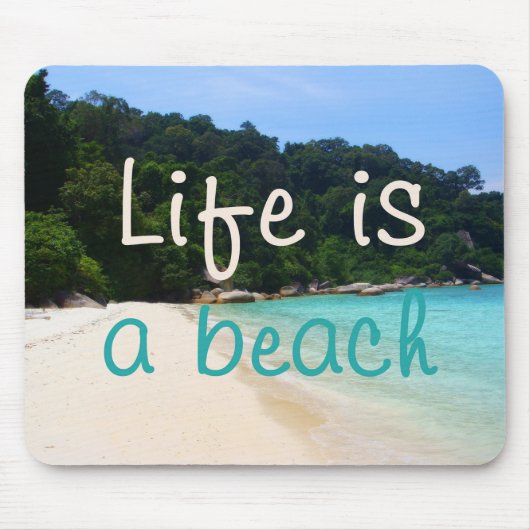 人生はビーチ マウスパッド (正面)