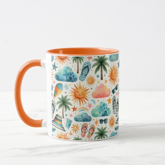 人生はビーチ マグカップ (左)