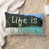 人生はビーチ ランバークッション (ブランケット)