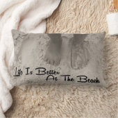 人生はビーチ ランバークッション (ブランケット)