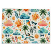 人生はビーチ ラージペーパーバッグ (裏面)