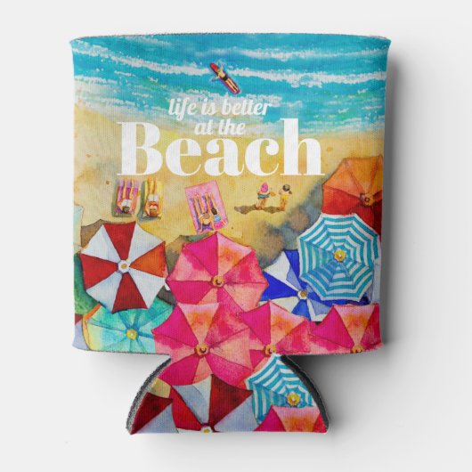 人生はビーチ 缶クーラー (正面)