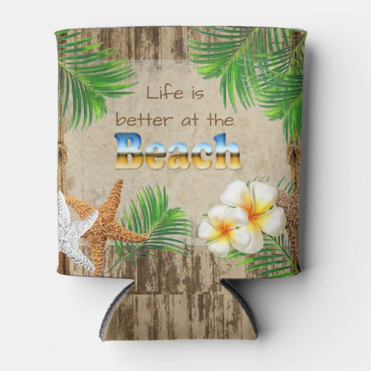 人生はビーチ 缶クーラー (正面)