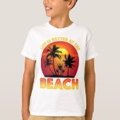 人生はビーチ Tシャツ (正面)