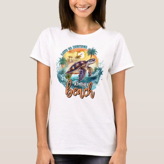 人生はビーチ Tシャツ (正面)