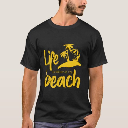 人生はビーチ Tシャツ (正面)