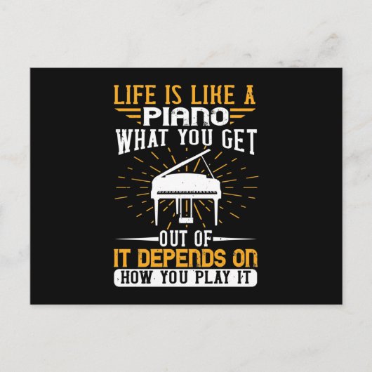 人生はピアノのようだ 案内ポストカード (正面)
