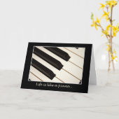 人生はピアノのようなものだ カード (黄色い花)