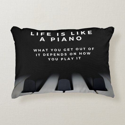 人生はピアノのよう感動的 アクセントクッション (正面)